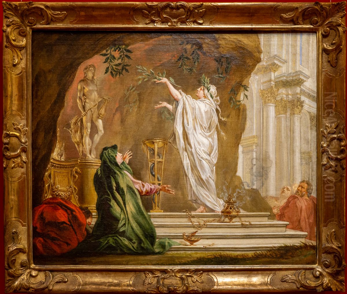 Apollon als Gott von Delphi Oil Painting by Jan Boeckhorst