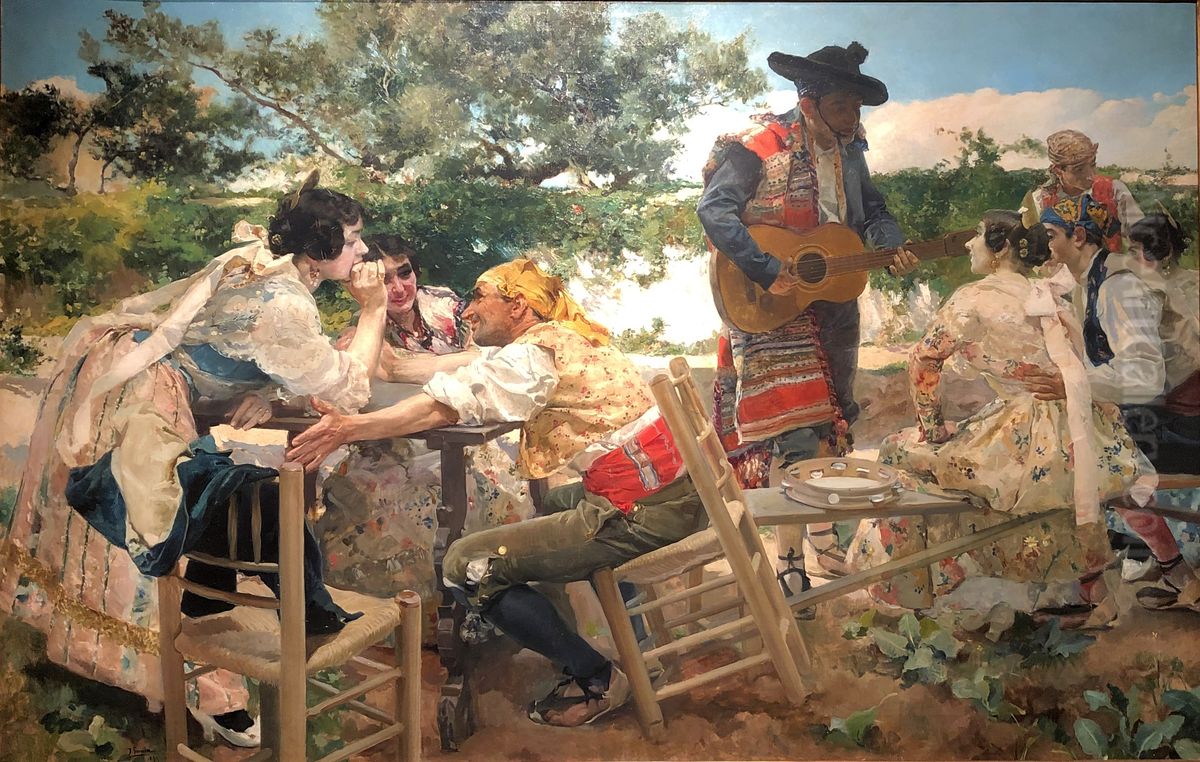 Valencian Scene Oil Painting by Joaquin Sorolla