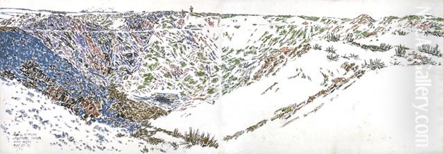 Montreal Crater Oil Painting by David Milne