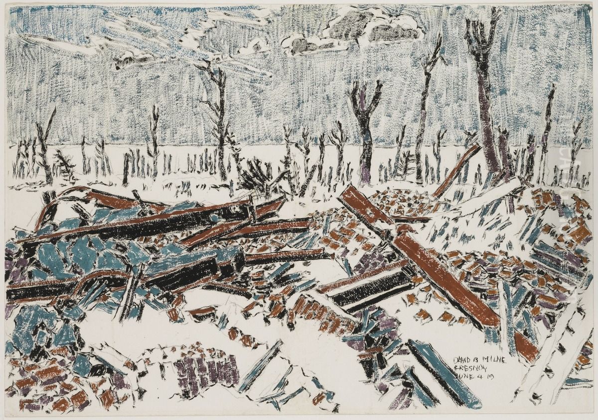 Fresnoy Oil Painting by David Milne