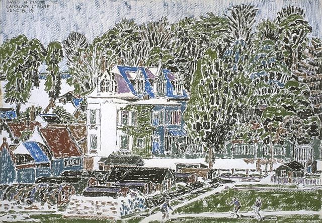 Canadian Corps Headquarters, the Chateau Camblain l'Abbe Oil Painting by David Milne