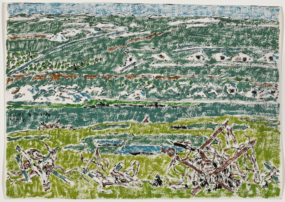 Near view of Vimy Ridge Oil Painting by David Milne