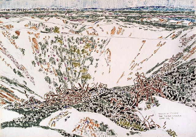 The Twins Crater, Vimy Ridge Oil Painting by David Milne