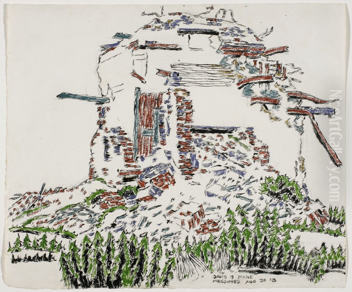 German Pill Box, Messines Oil Painting by David Milne