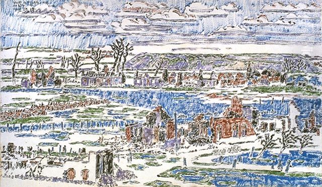 Avion Oil Painting by David Milne