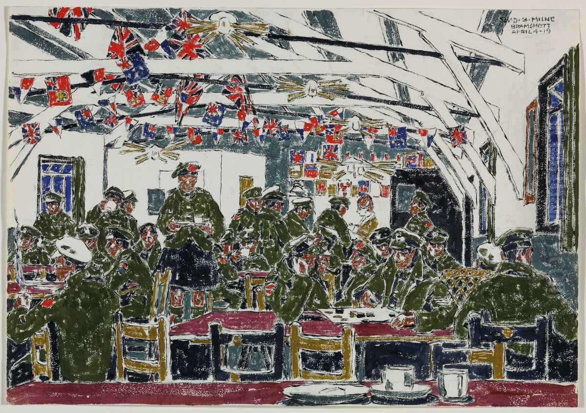 Interior of the Wesleyan Hut Oil Painting by David Milne
