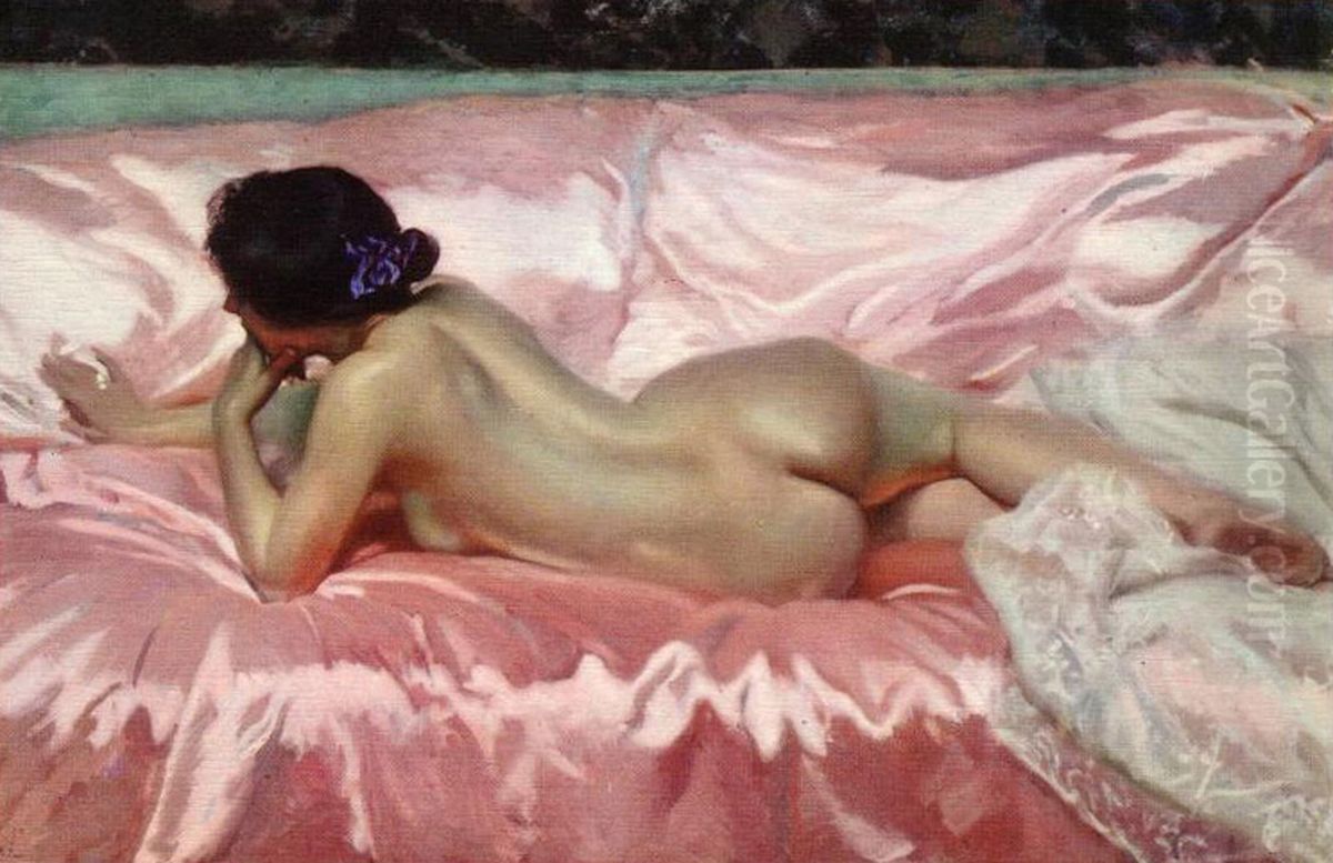 Nude Woman Oil Painting by Joaquin Sorolla