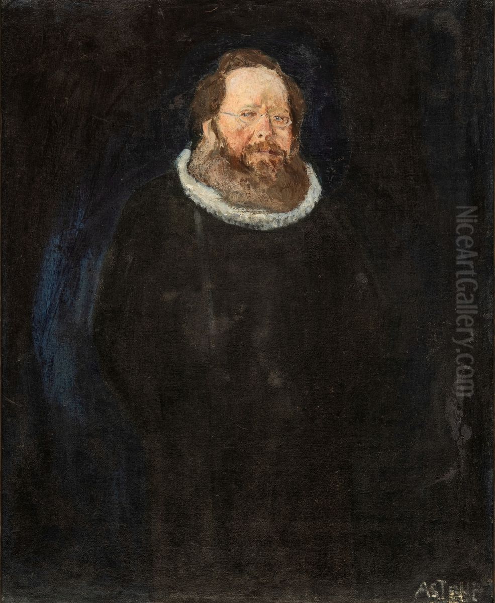 Kunstnerens far Oil Painting by Nikolai Astrup