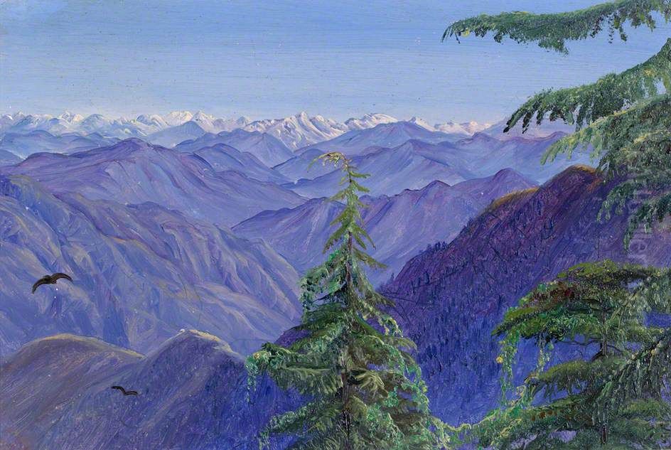 From Nahl Dehra near Simla (Shimla), Himachal Pradesh, India Oil Painting by Marianne North