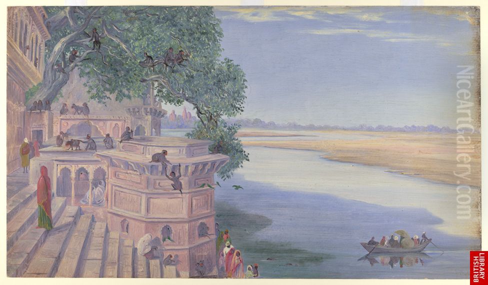 'Bindrabun. India. Novr. 2d 1878' Oil Painting by Marianne North