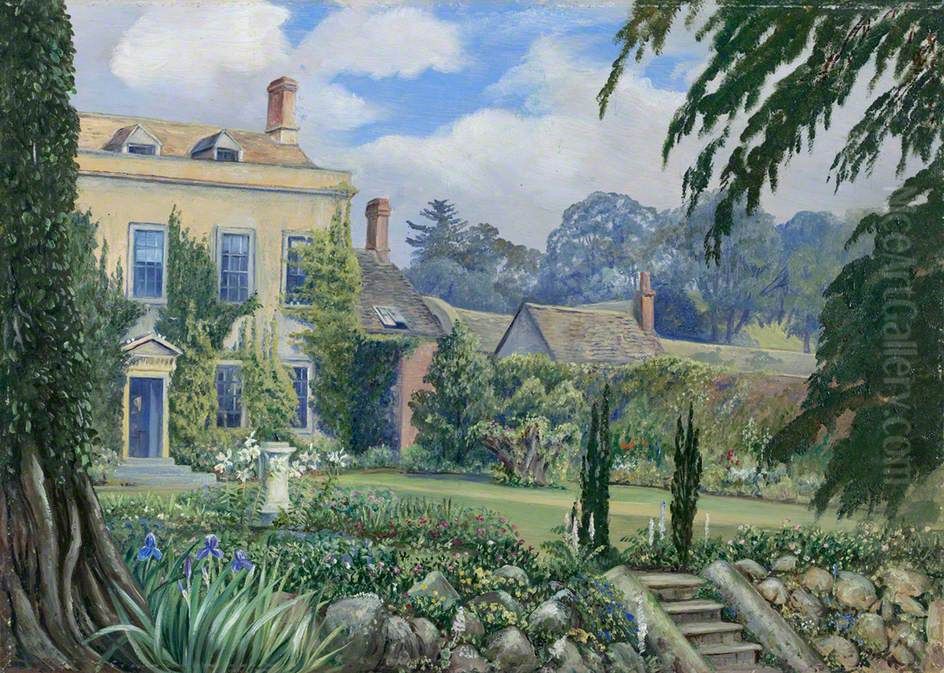 Mount House and Garden, Alderley, Gloucestershire, England Oil Painting by Marianne North