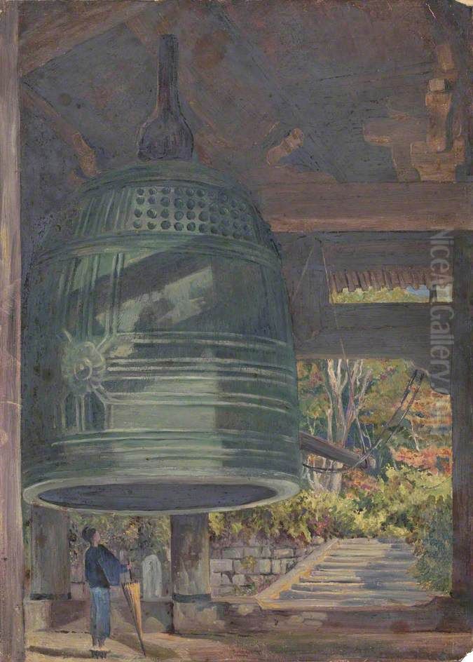 Great Bell of Cheone (Chion-in, Kyoto, Japan) Oil Painting by Marianne North
