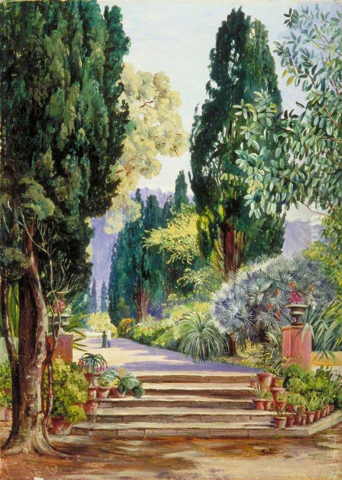 A View of the Botanic Garden, Teneriffe Oil Painting by Marianne North