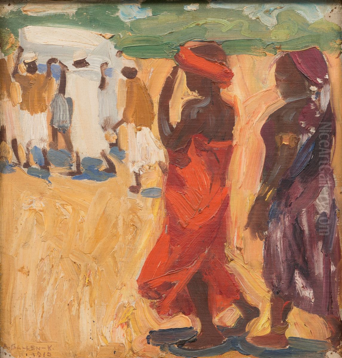 Likfolje Oil Painting by Akseli Valdemar Gallen-Kallela