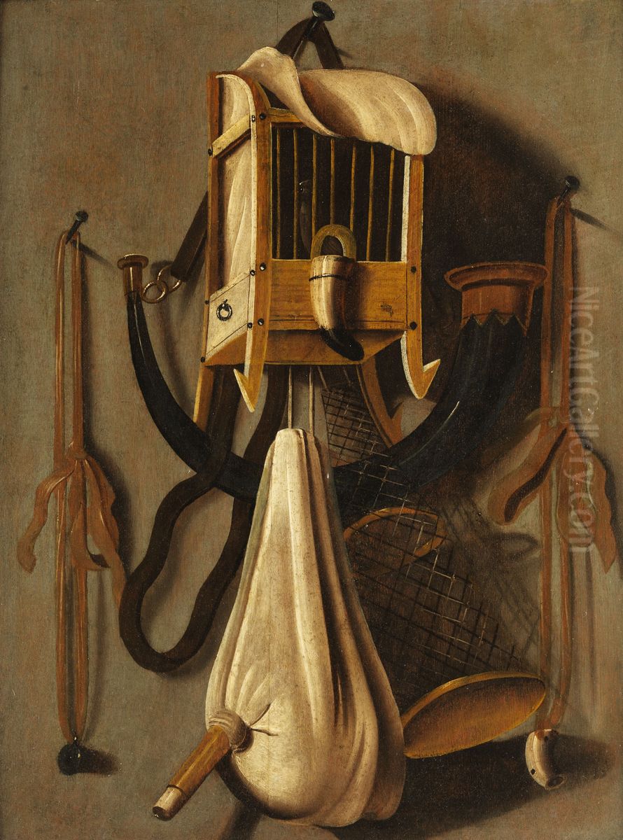 Jagdutensilien Oil Painting by Johannes Leemans