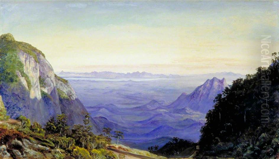 View from the Sierra of Petropolis, Brazil Oil Painting by Marianne North