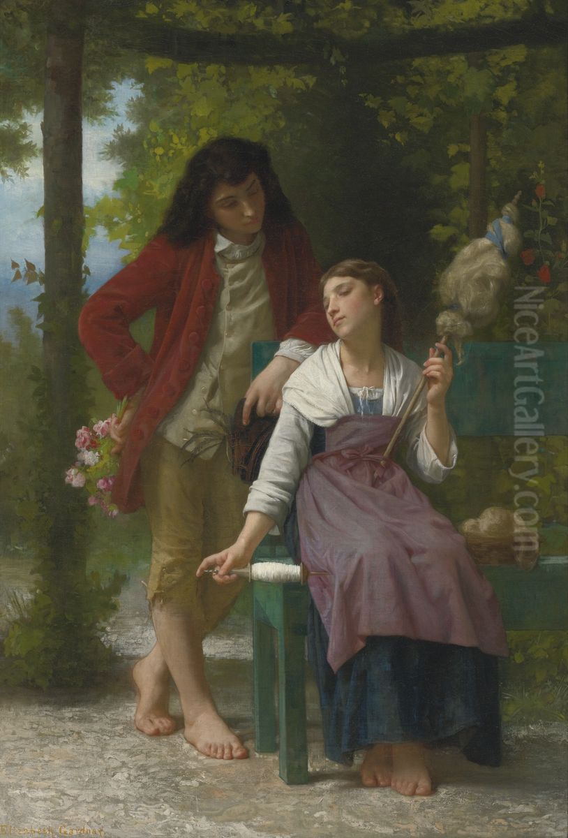 Before the engagement Oil Painting by Elizabeth Jane Gardner