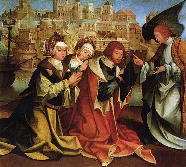 Os Santos Martires de Lisboa Oil Painting by Garcia Fernandes