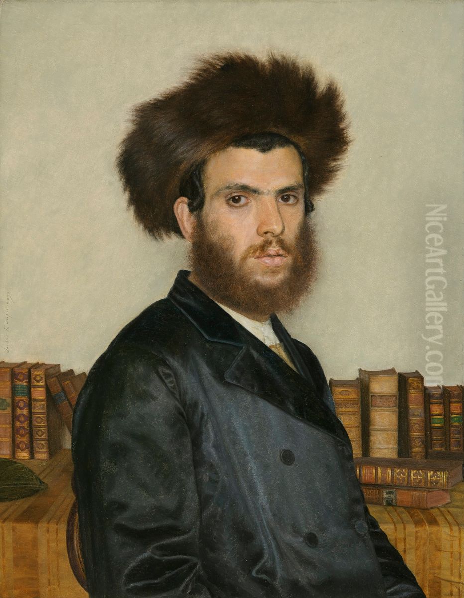 The Cabbalist Oil Painting by Isidor Kaufmann