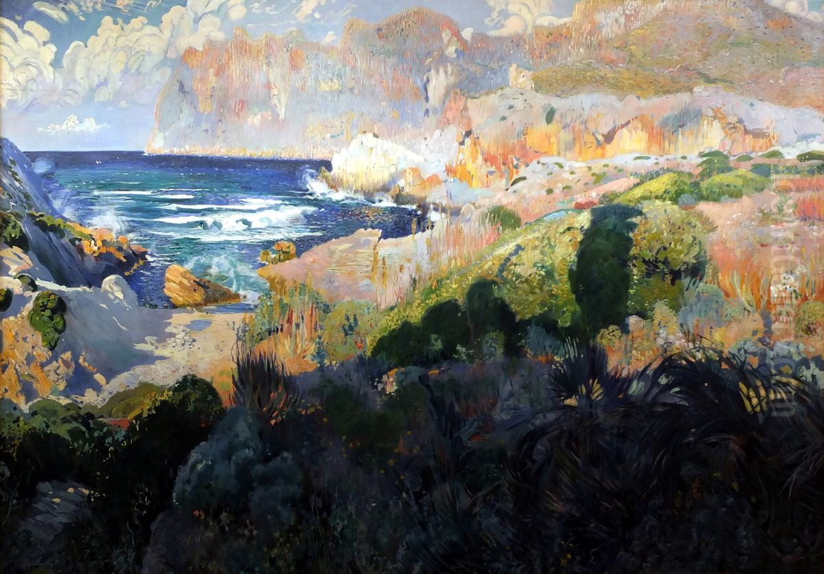 Sant Vincenc's Cove Oil Painting by Joaquin Mir Trinxet