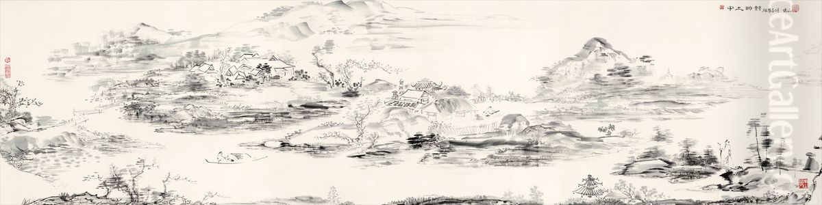 zhong wen: zhong tu shen yun Oil Painting by Chen Xiaofeng