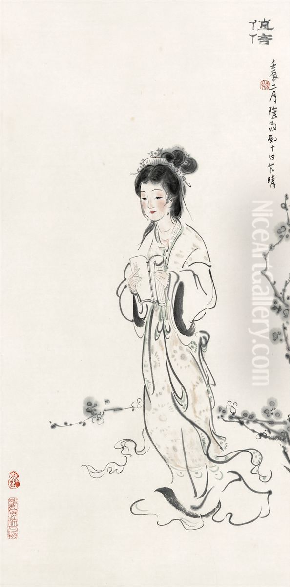 zhong wen: zhi xin Oil Painting by Chen Xiaofeng