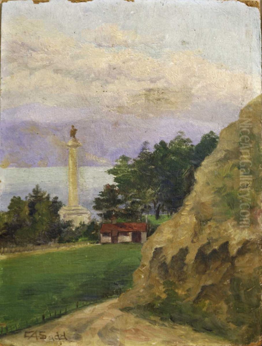 Seddon Memorial from Anderson Park Oil Painting by Charlotte Ann Sadd