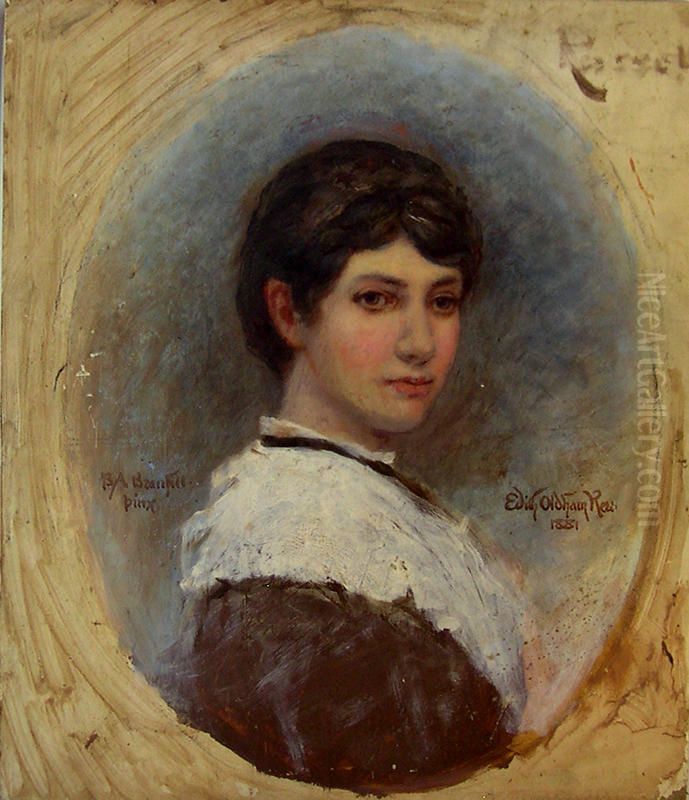 Edith Oldham Oil Painting by Benjamin Aylett Branfill