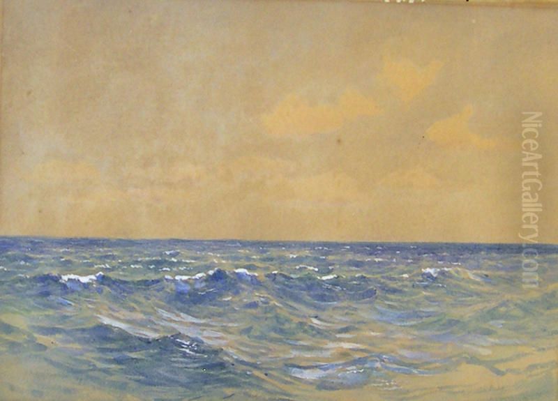 Blank Ocean and Mere Sky Oil Painting by James Crowe Richmond