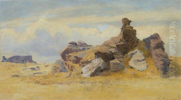 Rocks Oil Painting by James Crowe Richmond