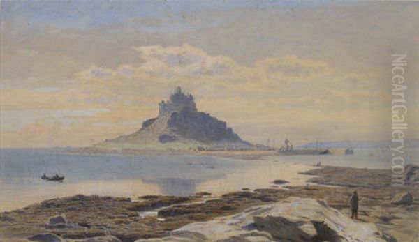 St Michael's Mount Oil Painting by James Crowe Richmond