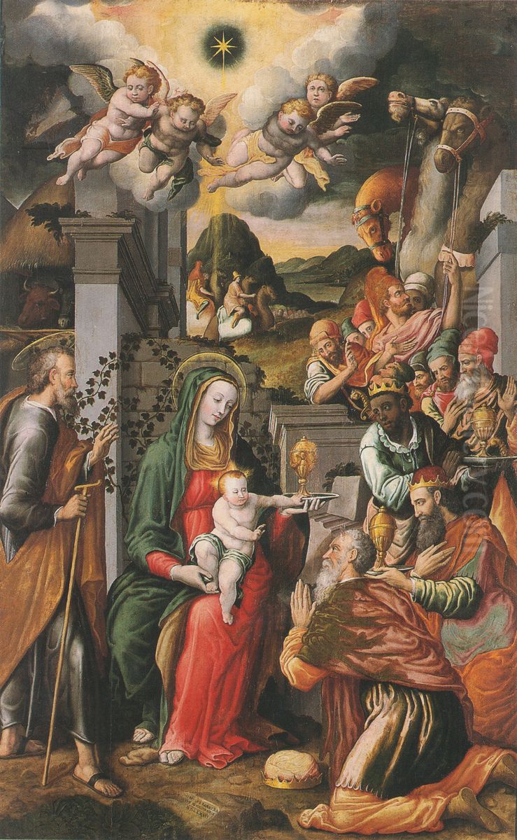Adoration of the Magi Oil Painting by Ercole Ramazzani