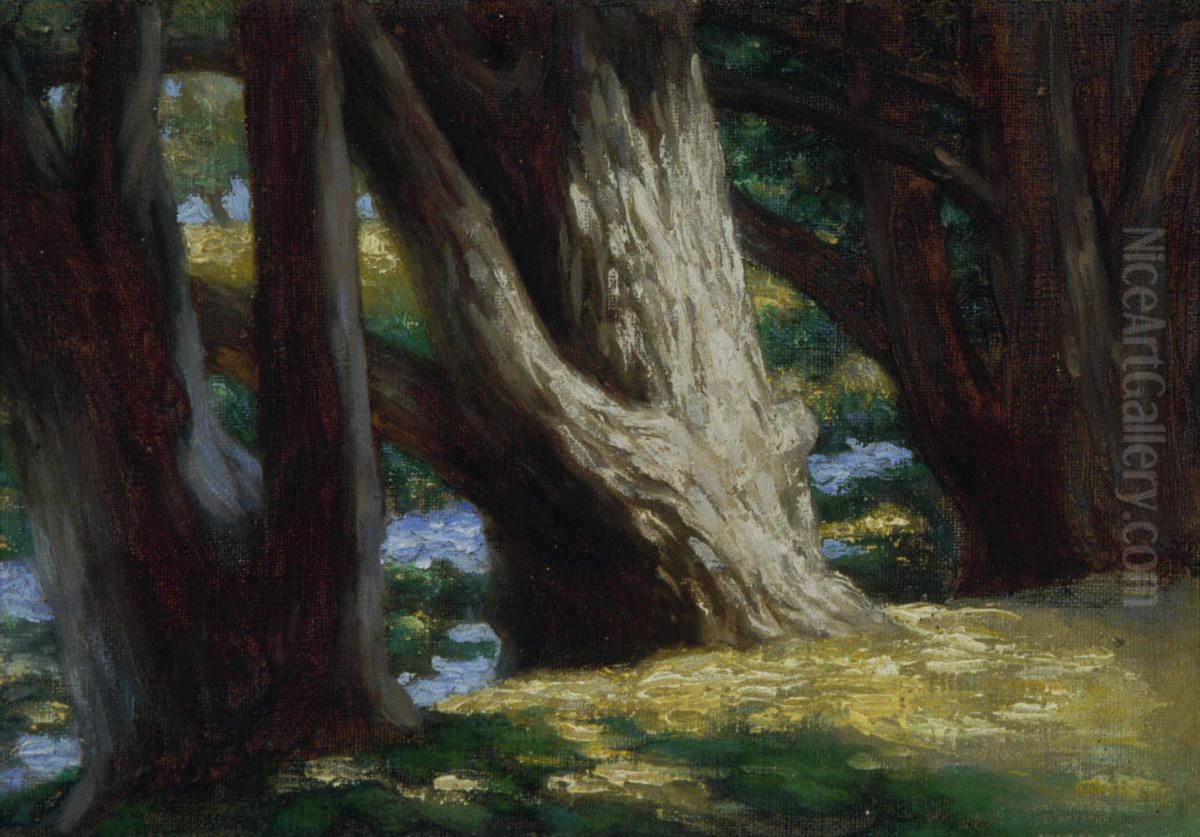 By the Stream, Otaki Oil Painting by Vivian Smith