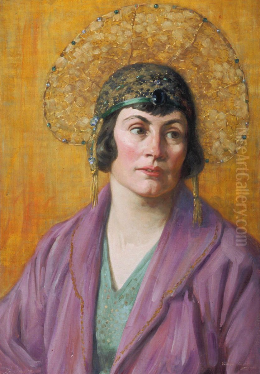 The Russian Head-dress Oil Painting by Vivian Smith