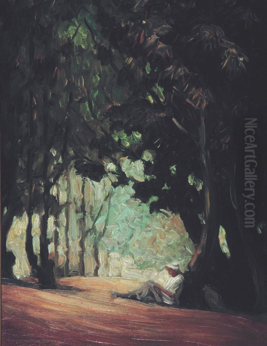 Under the Trees, Otaki Oil Painting by Vivian Smith