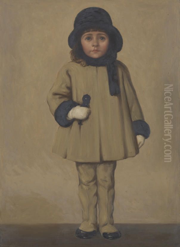 Lilian (Portrait of a Child) Oil Painting by Vivian Smith