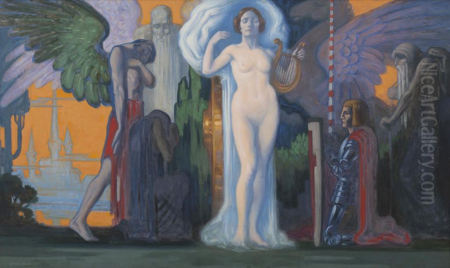 On the Wings of Song Oil Painting by Vivian Smith