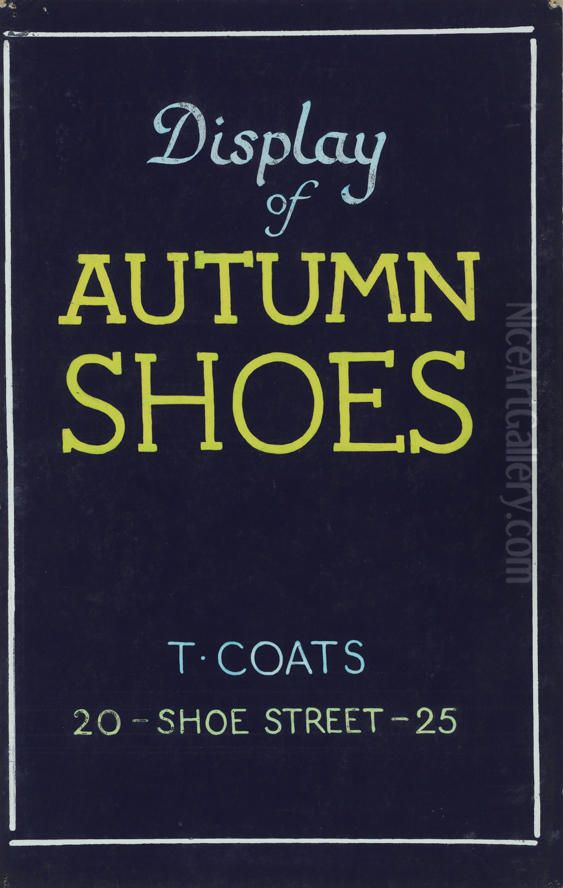 Untitled (Display of Autumn Shoes) Oil Painting by Vivian Smith