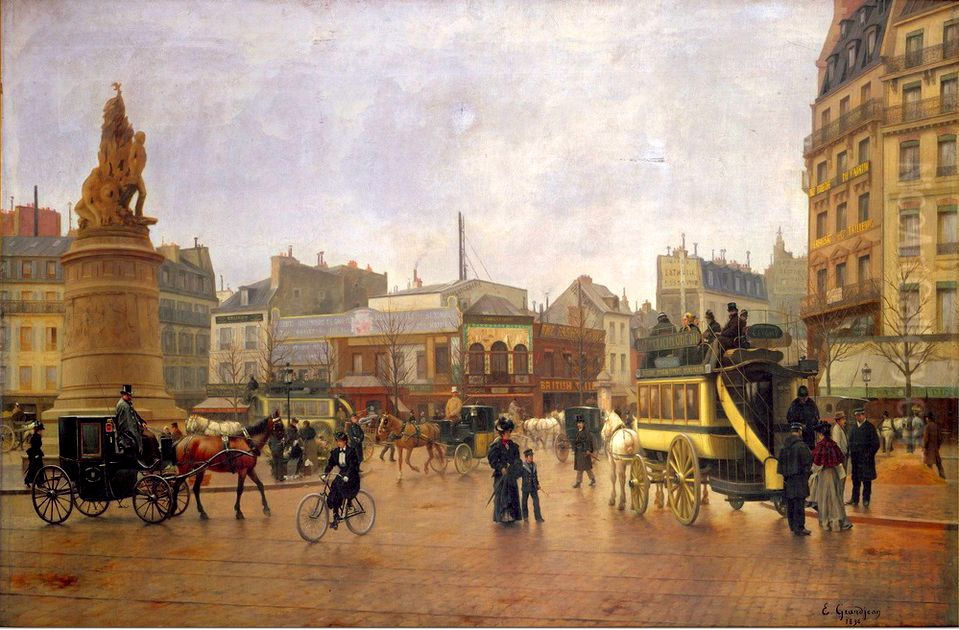 Place Clichy Oil Painting by Edmond Grandjean