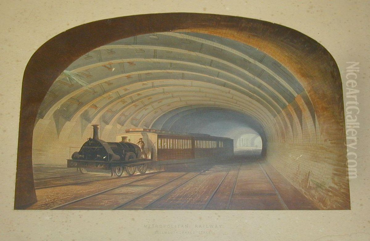 Praed Street Junction, Metropolitan Railway Oil Painting by unknown