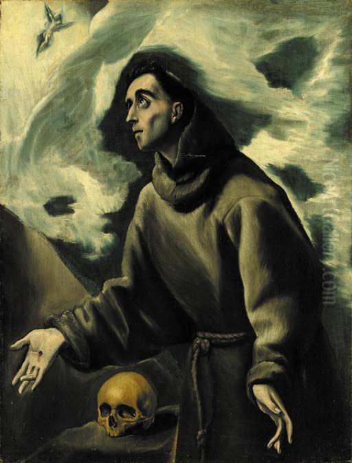 Saint Francis receiving the stigmata Oil Painting by El Greco