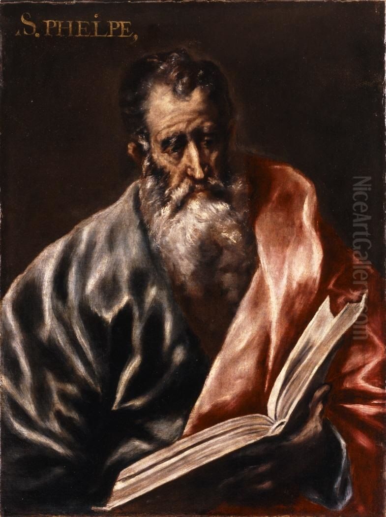 San Mateo Apostol Oil Painting by El Greco