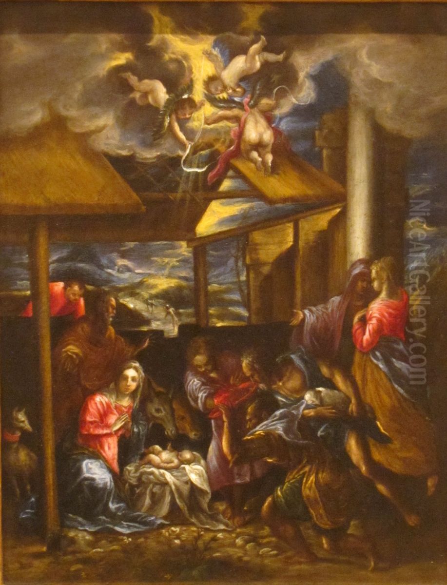 Adoration of the Shepherds Oil Painting by El Greco