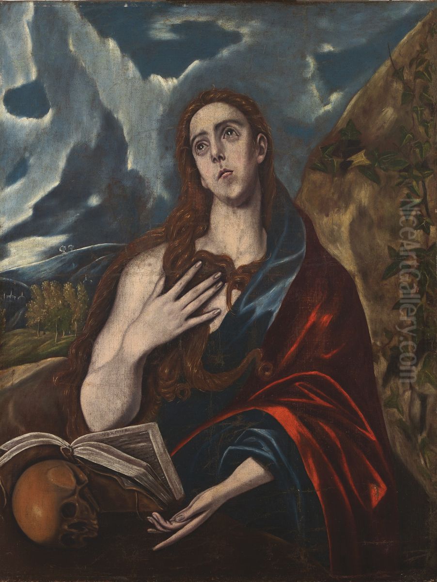 Penitent Magdalen Oil Painting by El Greco