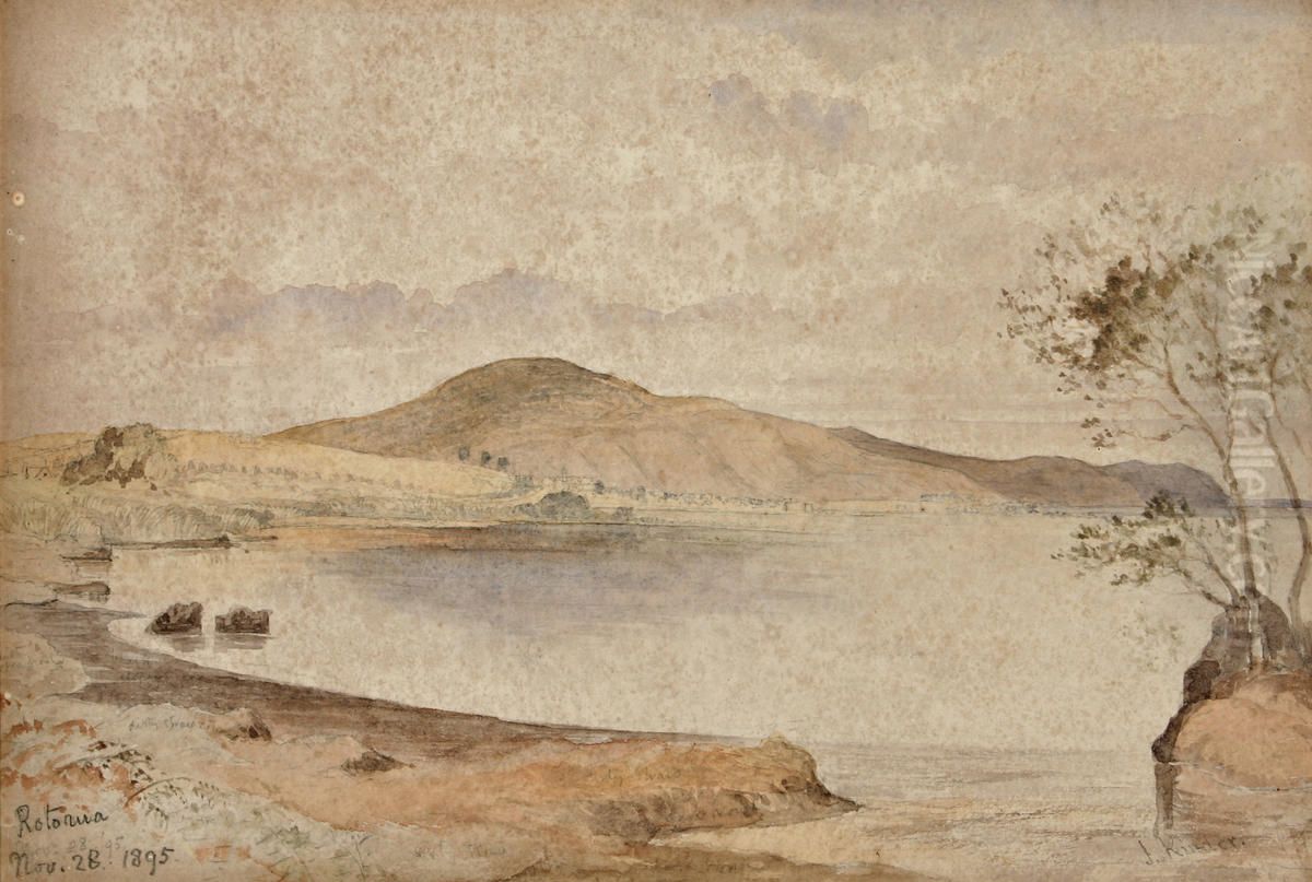 Rotorua Oil Painting by John Kinder