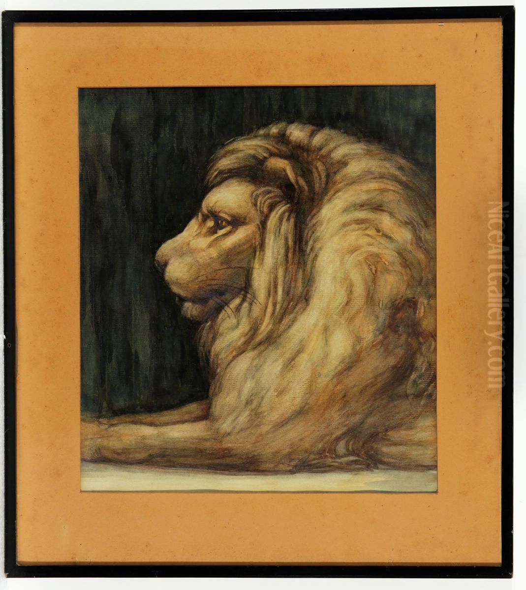 Untitled (Lion) Oil Painting by Vivian Smith