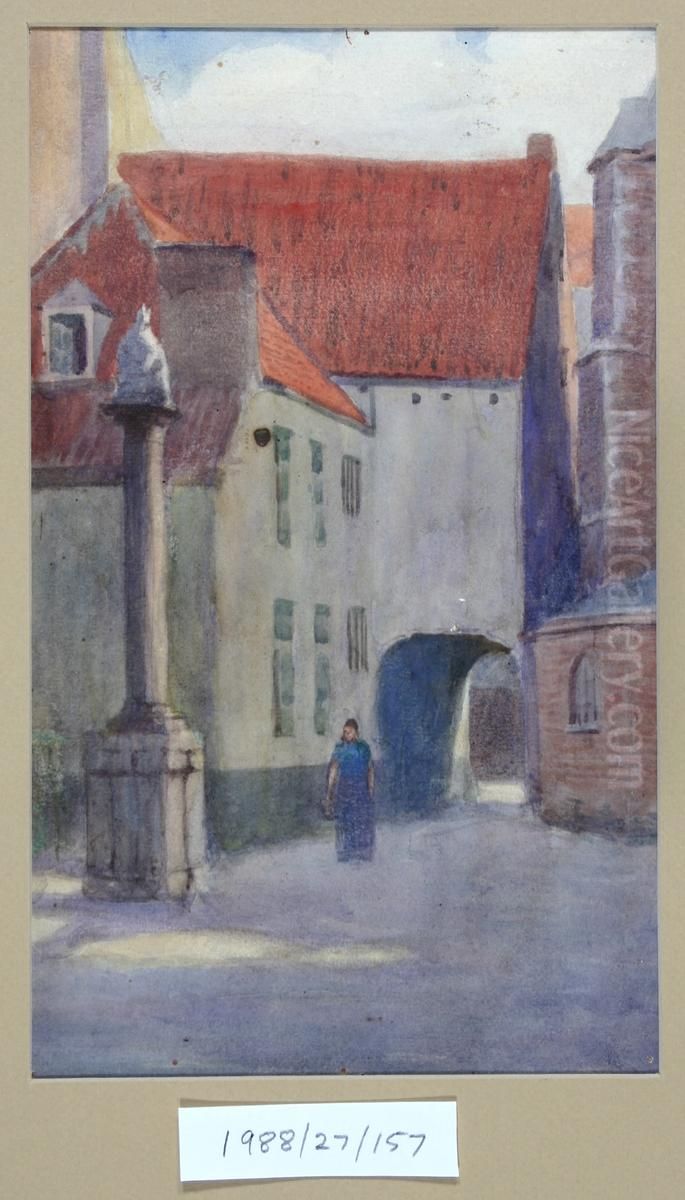 Place M. Nicholas, Antwerp Oil Painting by Vivian Smith