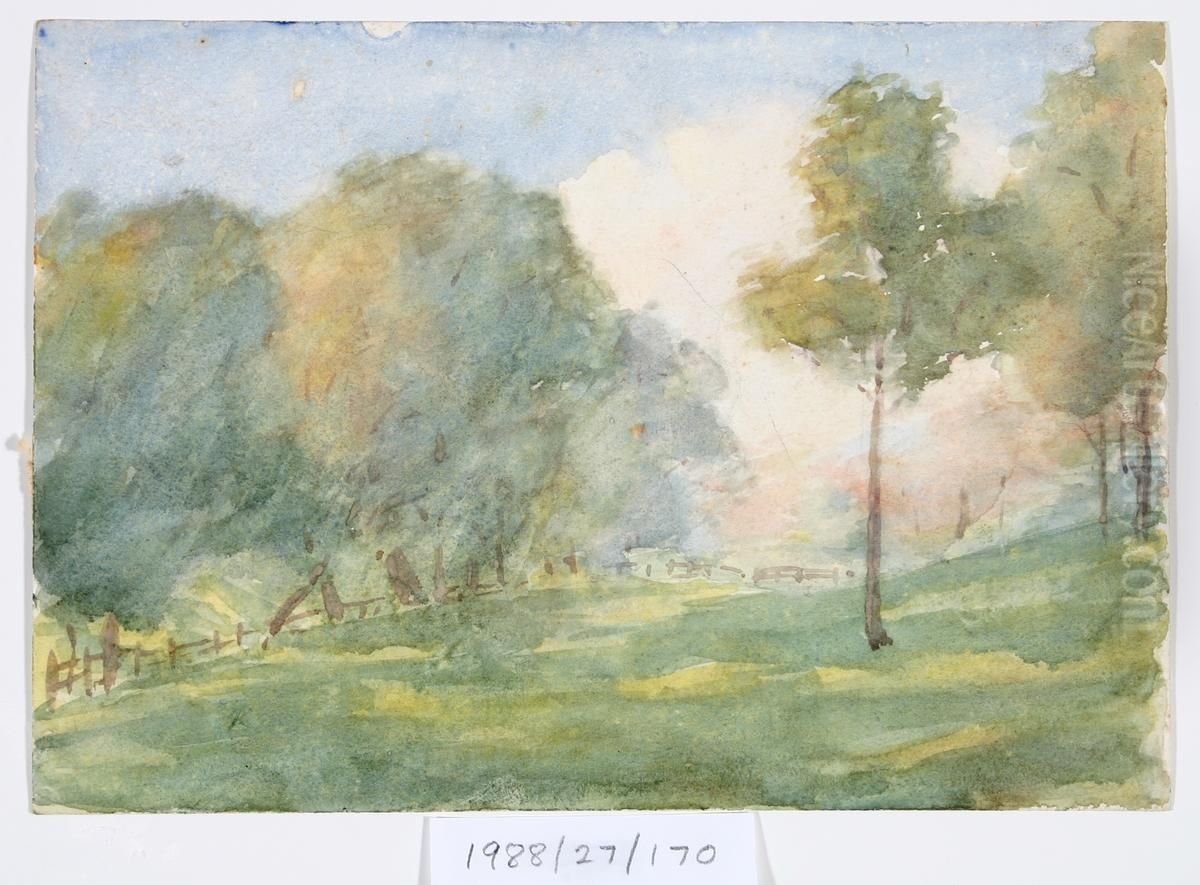 Untitled (Sunlit landscape) Oil Painting by Vivian Smith