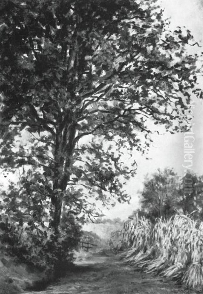 Lane with sheaves of rye Oil Painting by Piet Mondrian