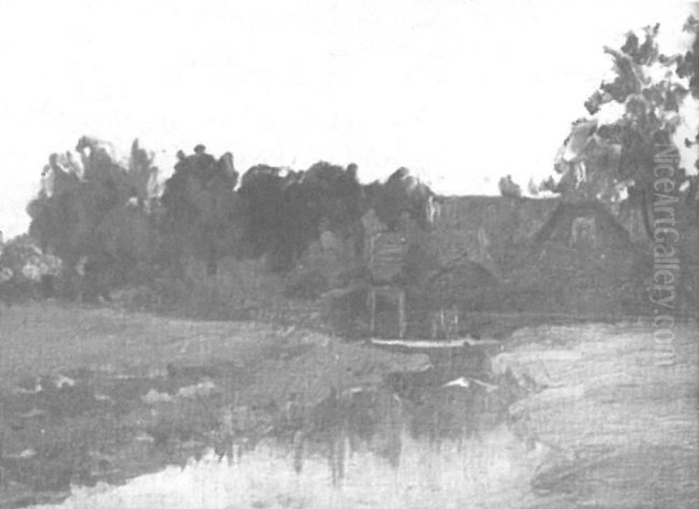 Brook with sluice near Winterswijk Oil Painting by Piet Mondrian